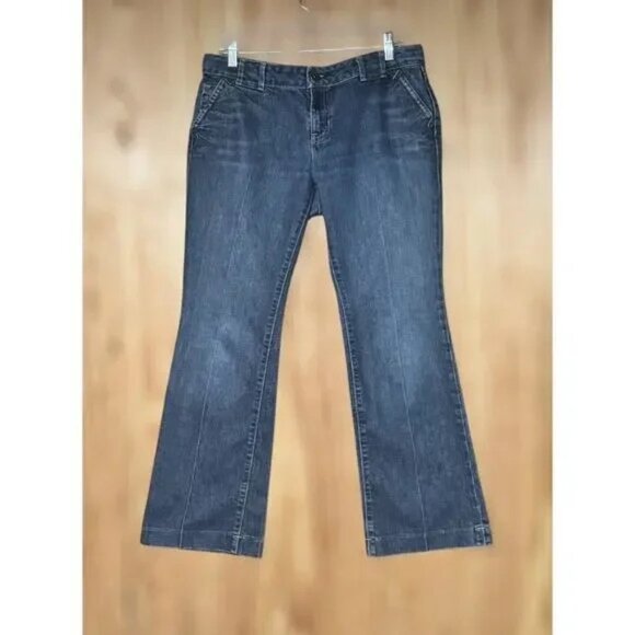 Gap Jeans Womens Size 10 Y2K Ultra Low Rise Wide Leg Flare Sustainable Quality - Picture 1 of 2
